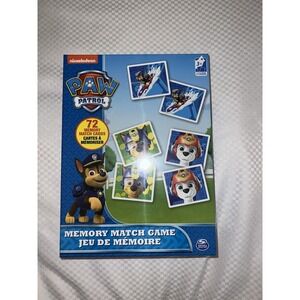 Paw Patrol Memory Match Game 72 Cards Nickelodeon Spin Master FACTORY SEALED